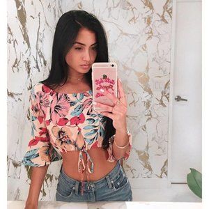 For Love and Lemons x Revolve tropical crop -hold-